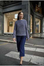 ΓΥΝΑΙΚΕΙΟ ΠΛΕΚΤΟ ΠΟΥΛΟΒΕΡ ΣΕ ΜΠΛΕ ΜΕΛΑΝΖΕ